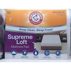 Arm & Hammer Twin/Twin XL Supreme Loft Mattress Pad, BRAND NEW IN BOX
